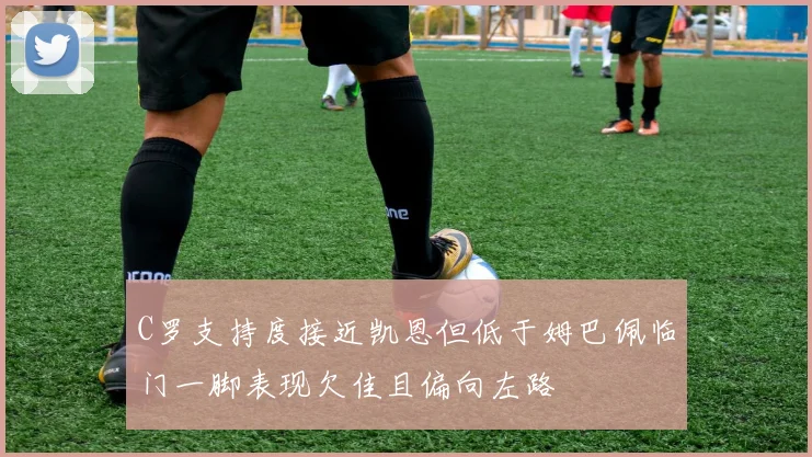 C罗支持度接近凯恩但低于姆巴佩临门一脚表现欠佳且偏向左路